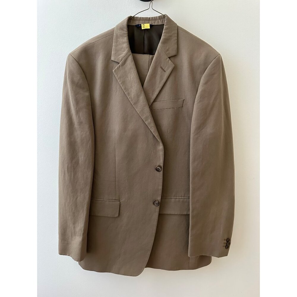 Banana Republic Mens 2 Piece Suit Set Taupe 46R 38/30